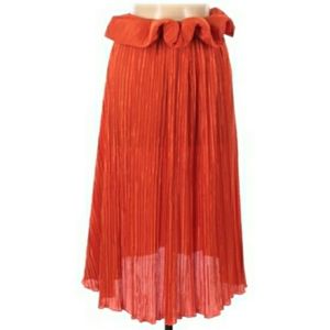 Alexis Bow Accents  Orange Casual Skirt